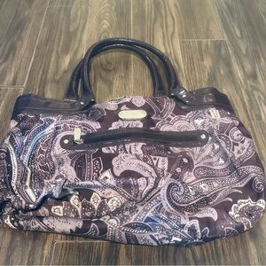 Jessica Simpson Purple Paisley Print Business Large Women’s Bag